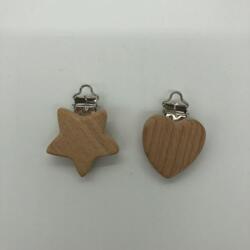 Træ clips med 2 forskellige motiver