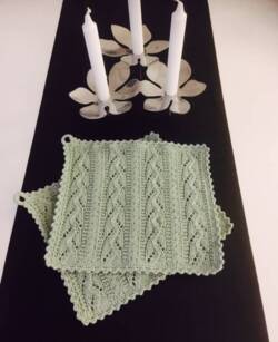 Opskrift til Grydelapper med mønster i Cottonwood