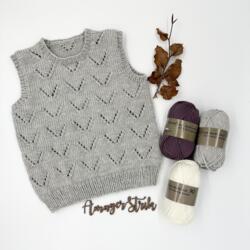 Strikkekits til Forårs vest i Extrafine merino 90