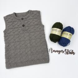 Williams stolpevest junior i Extrafine merino 120