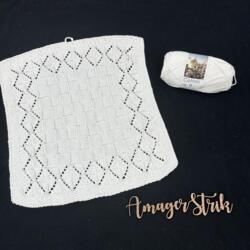 Opskrift til gæstehåndklæde med mønstertern i Cotton nr. 8