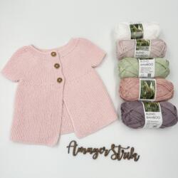 Opskrift til Vendestrik trøje til de små i Blend Bamboo