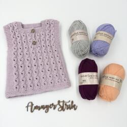 Strikkekits til Hjertevarmer vest i Extrafine merino 150