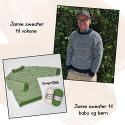 Opskrifter til Jamie's sweater til babyer, børn og voksne