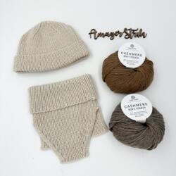 Opskrift til Beanie hue-sæt i Cashmere Soft Touch
