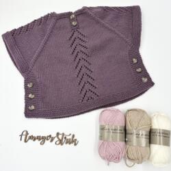 Strikkekits til Poncho Trekant i Extrafine merino 90