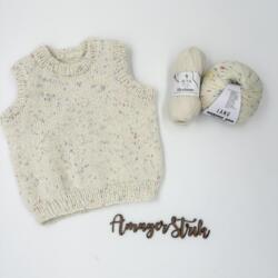 Opskrift til Konfetti vest i Alva og Merino Bébé