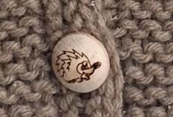 15 mm træknap med pindsvin