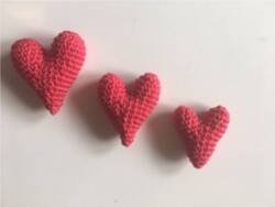 Opskrift på 3 hjerter i forskellige størrelser
