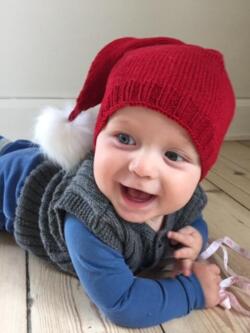 Opskrift til Bette Babys Nissehue til babyer og børn