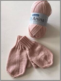 Opskrift på vanter til børn i Anina