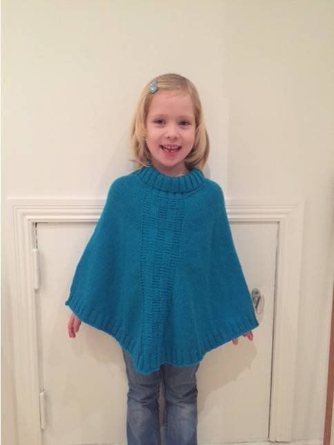 Opskrift til Nayas poncho i Easy Care Classic