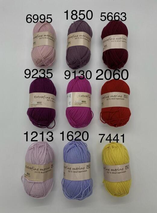 Strikkekits til Ribvest i Extrafine Merino 150