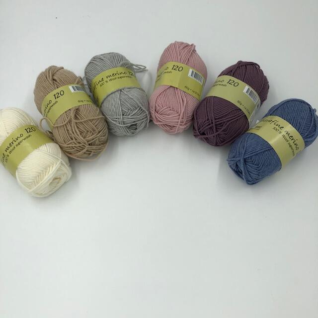 Strikkekits til Viola's babytæppe i Extrafine merino 120