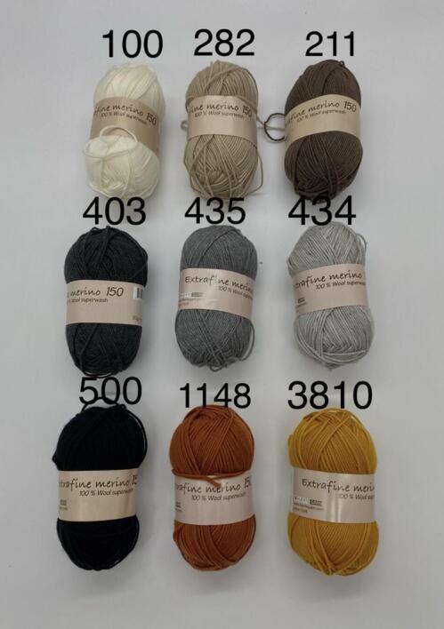 Strikkekits til Mælkedrenge sweater i 2 tråde Extrafine merino 150