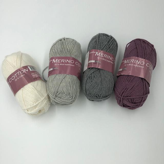 Strikkekits til Chunky oversize sweater i halvpatent i Merino Cotton