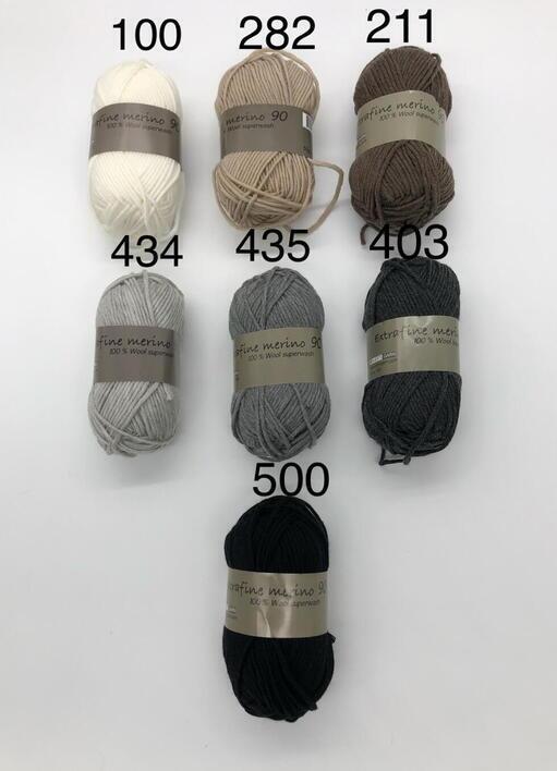 Strikkekits til Ugle luk-øje sweater junior i Extrafine merino 90