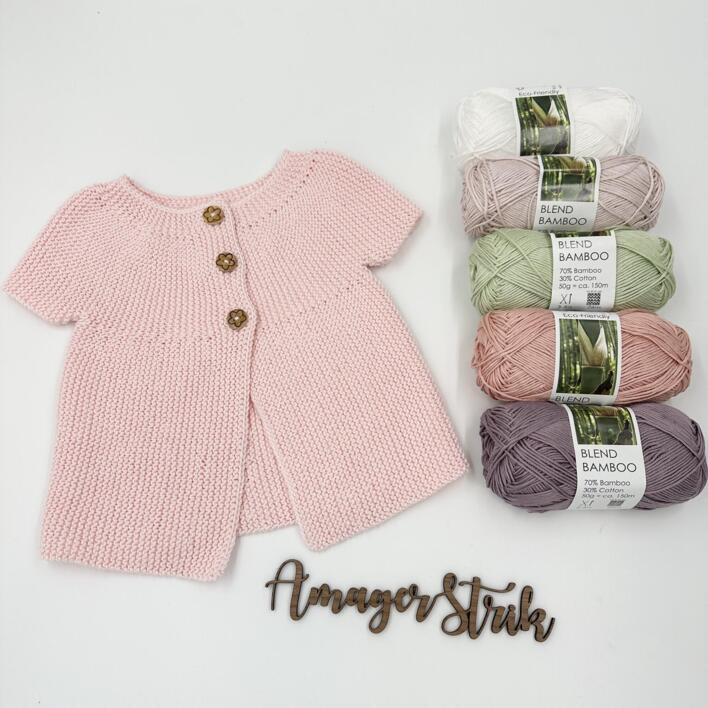 Strikkekits til Vendestrik trøje til de små i Blend Bamboo