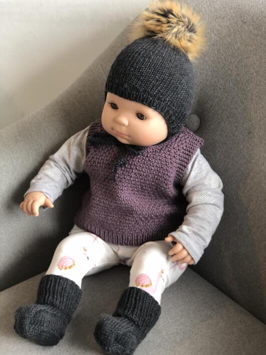 Opskrift til Amager Striks Hue sæt i Extrafine merino 120