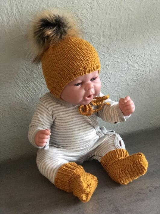 Strikkekits til Amager Striks Hue sæt i Extrafine merino 120