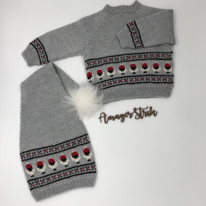 Opskrift til Amager Striks julesæt i Easy Care Classic