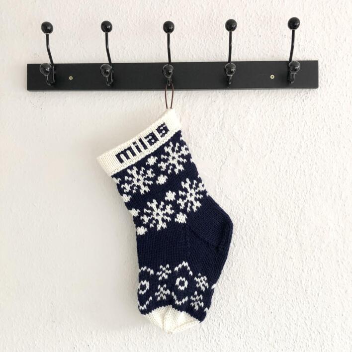 Opskrift til julesok med snefnug i Lima fra Hjertegarn