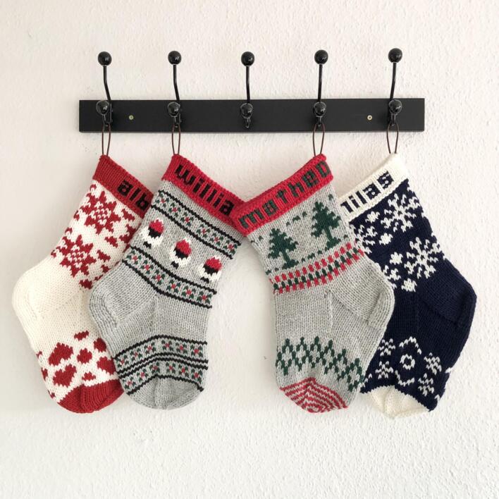 Opskrifter til alle 4 julesokker i Lima fra Hjertegarn