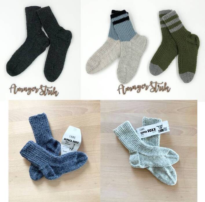 Opskrift til Ribstrømper fra str. 26 - 39