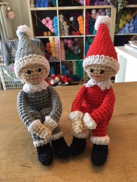 Opskrift til Annette Heintze hæklede nisser i Cotton nr. 8