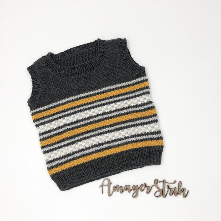 Opskrift til Rille vesten i Extrafine merino 150