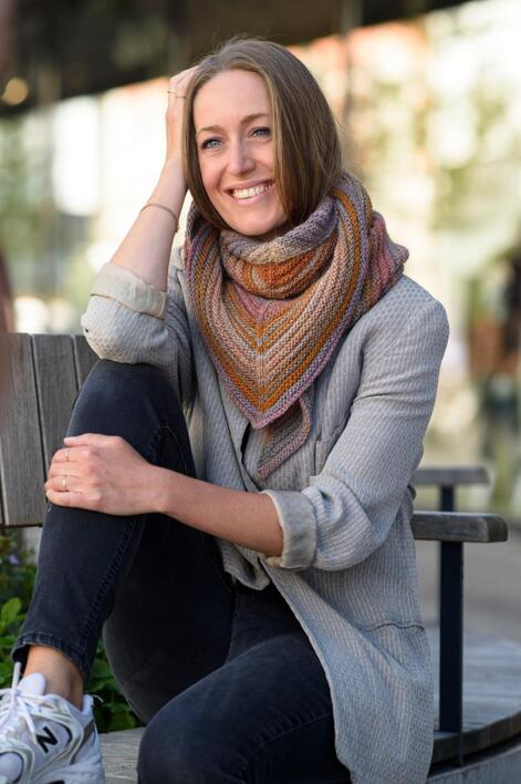 Strikkekits til Tagetes sjalet i Taormina