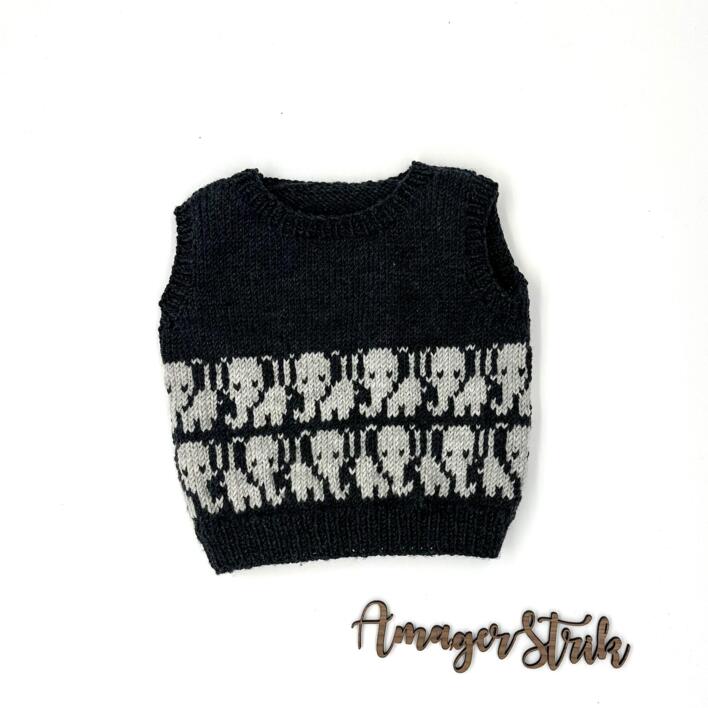 Opskrift til Elefantvesten i Extrafine merino 150