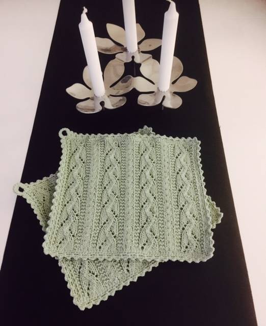 Opskrift til Grydelapper med mønster i Cottonwood