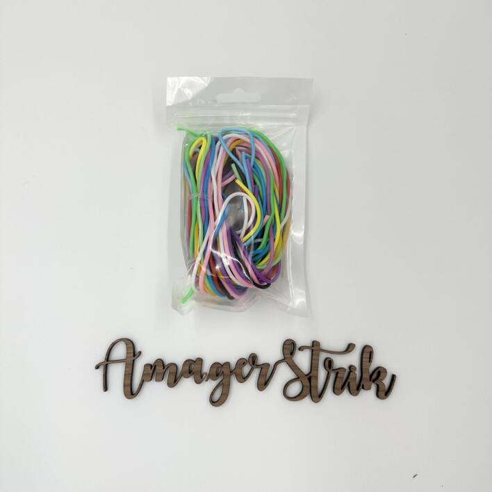 2 mm maskesnører i ass. farver