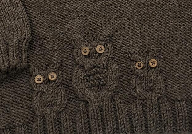Knapper til Ugle-lukøje sweater og Vest med ugler