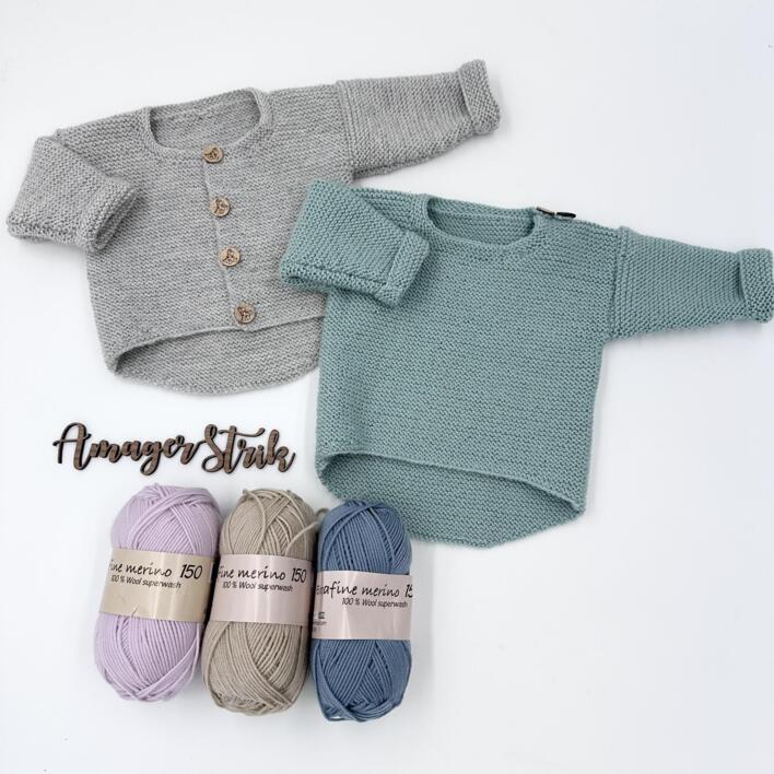 Opskrift til Basic trøje og bluse i Extrafine merino 150