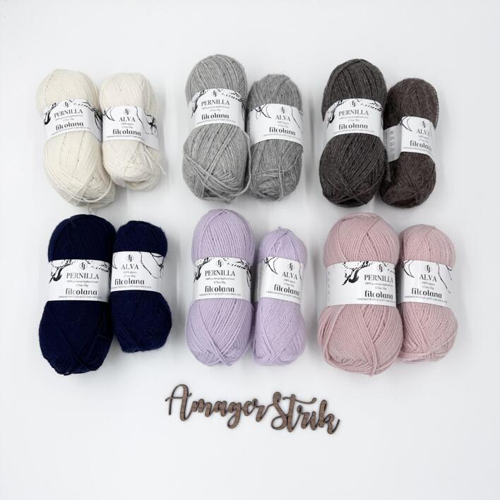 Strikkekits til Klassisk snonings sweater i Pernilla og Alva