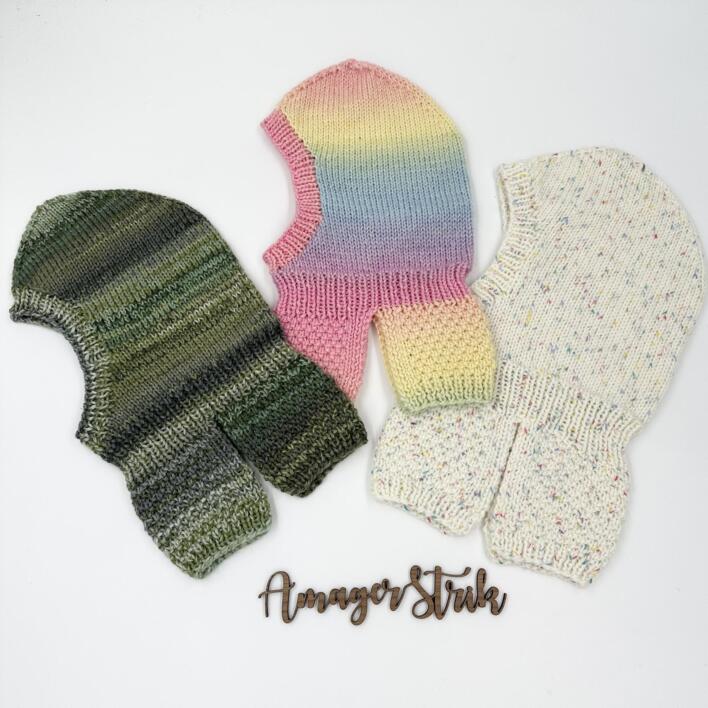 Strikkekits til Amager Striks elefanthue i Merino bébé color