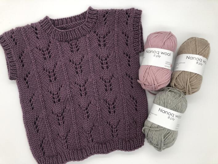 Strikkekits til Lavendel vest i Nanoq