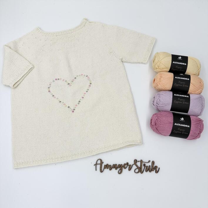 Strikkekits til Hjerte Tee i Alexandria