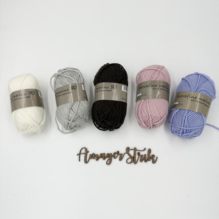 Strikkekits til Begynder trøjen i Extrafine Merino 90