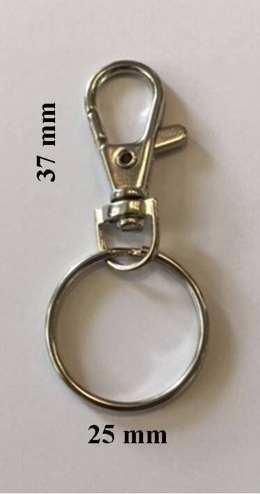 Nøgleringe med både karabinhage og ring