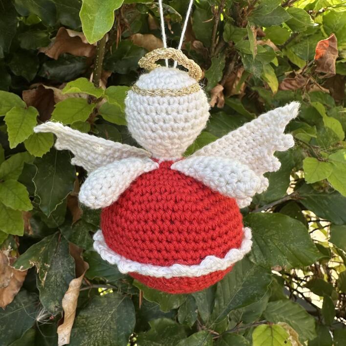 Opskrift til Hæklet julekugle Gloria i Cotton nr. 8