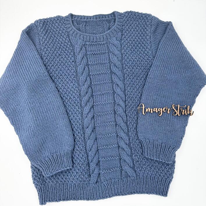 Opskrift til Matheos snoningsbluse til voksne i Merino Cotton