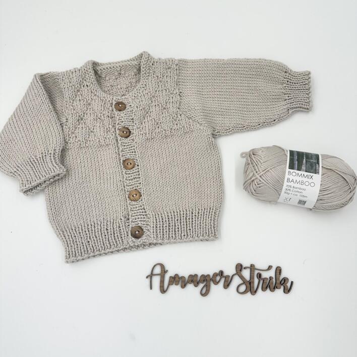 Opskrift til Carlo´s cardigan i Bommix Bamboo