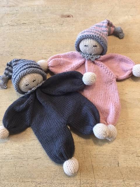 19-02 Opskrift til Pif og Puf i Hjertegarns Cotton nr. 8