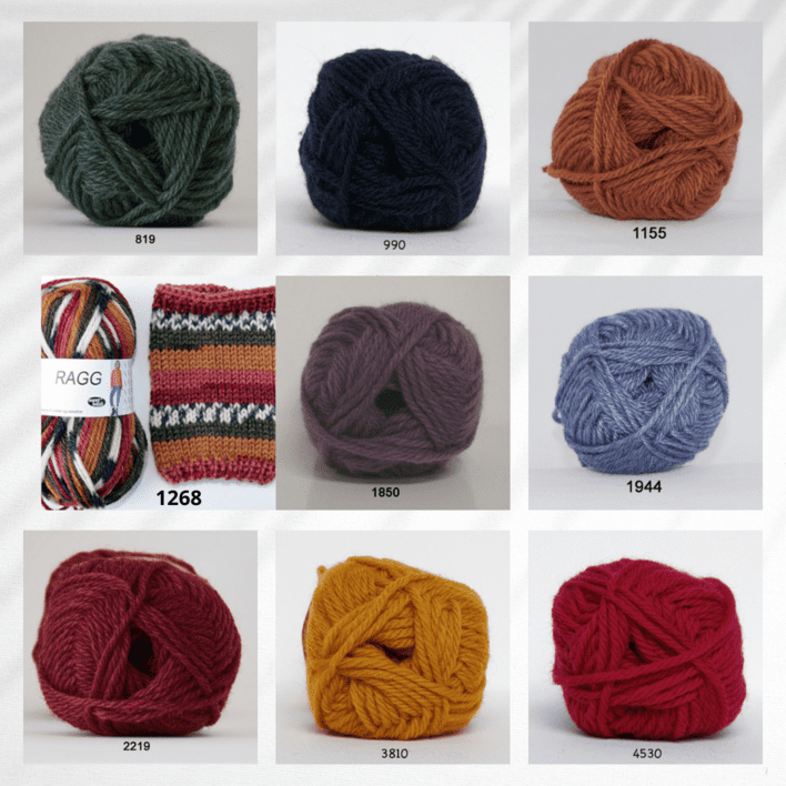 Ragg-strømpegarn fra Hjertegarn