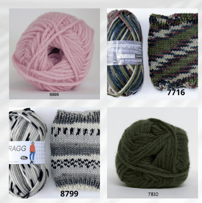 Ragg-strømpegarn fra Hjertegarn