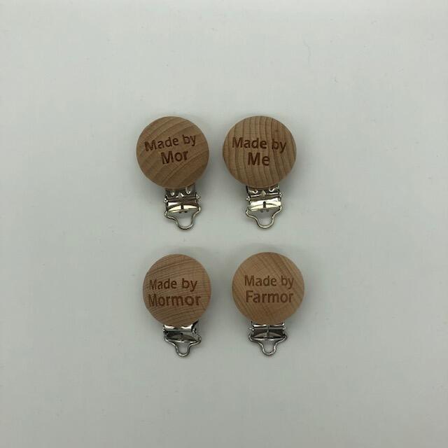 Træclips med made by