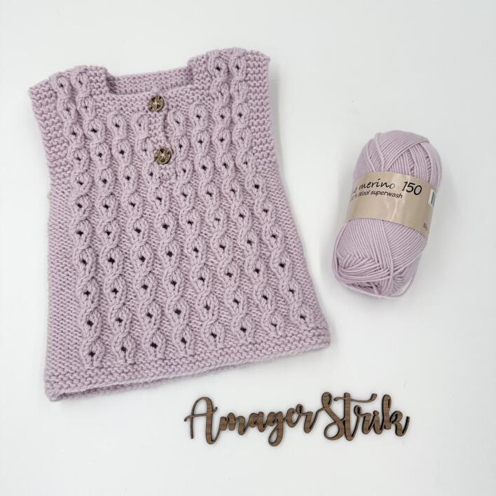 Opskrift til Hjertevarmer Vest i Extrafine merino 150